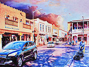 Santuario de Guadalupe by Tom Mallon, Oil on Canvas - 42 by 22 inches